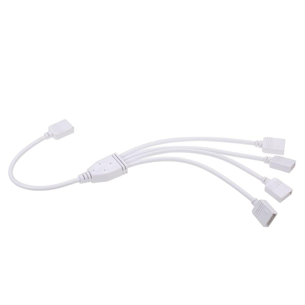 4 Pins RGB 1 to 4 Ports Female to Female Splitter Connector