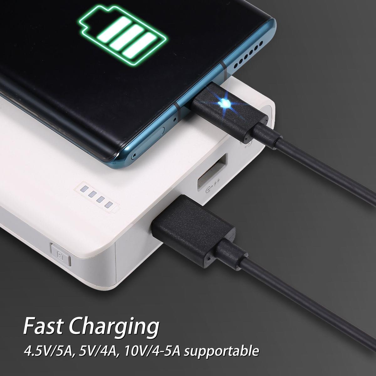 OD3.5mm 1.2m / 3.94ft USB-A to TYPE-C Quick Charge Cable - 1.2m