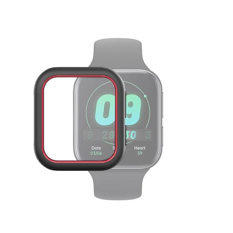 For OPPO Watch 41mm Smart Watch TPU Protective Case, Color:Black+Red