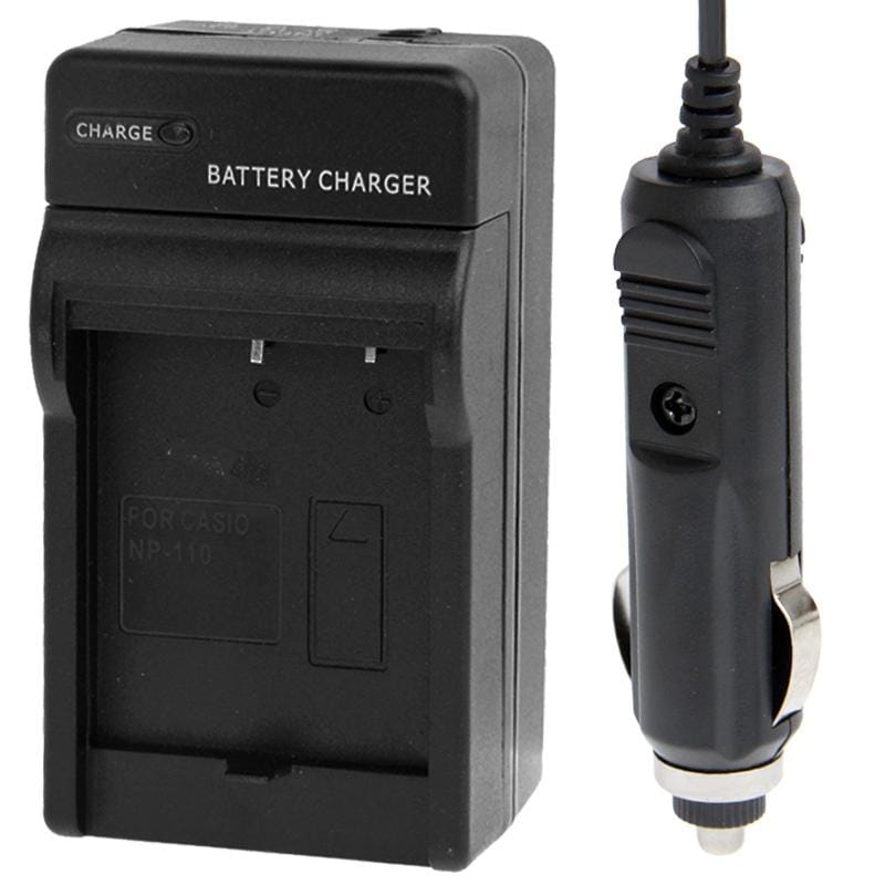 Digital Camera Battery Car Charger for Casio NP-130 (Black)