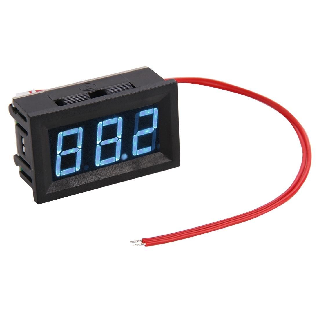 V27A 2 Wires AC 60-500V Green Display LED Digital Display Voltmeter (Style2)