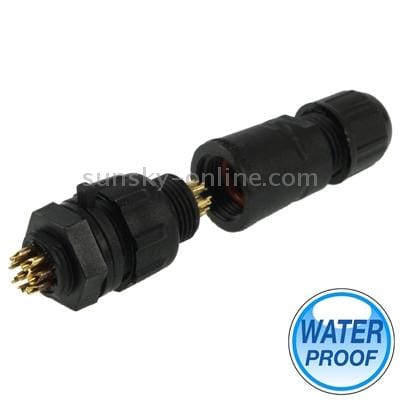 IP68 Shielded 8 Pin M14 Waterproof Connector, Cable Diameter: 2.5-7.5mm