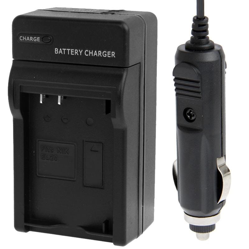 Digital Camera Battery Car Charger for Nikon EL20 (Black)