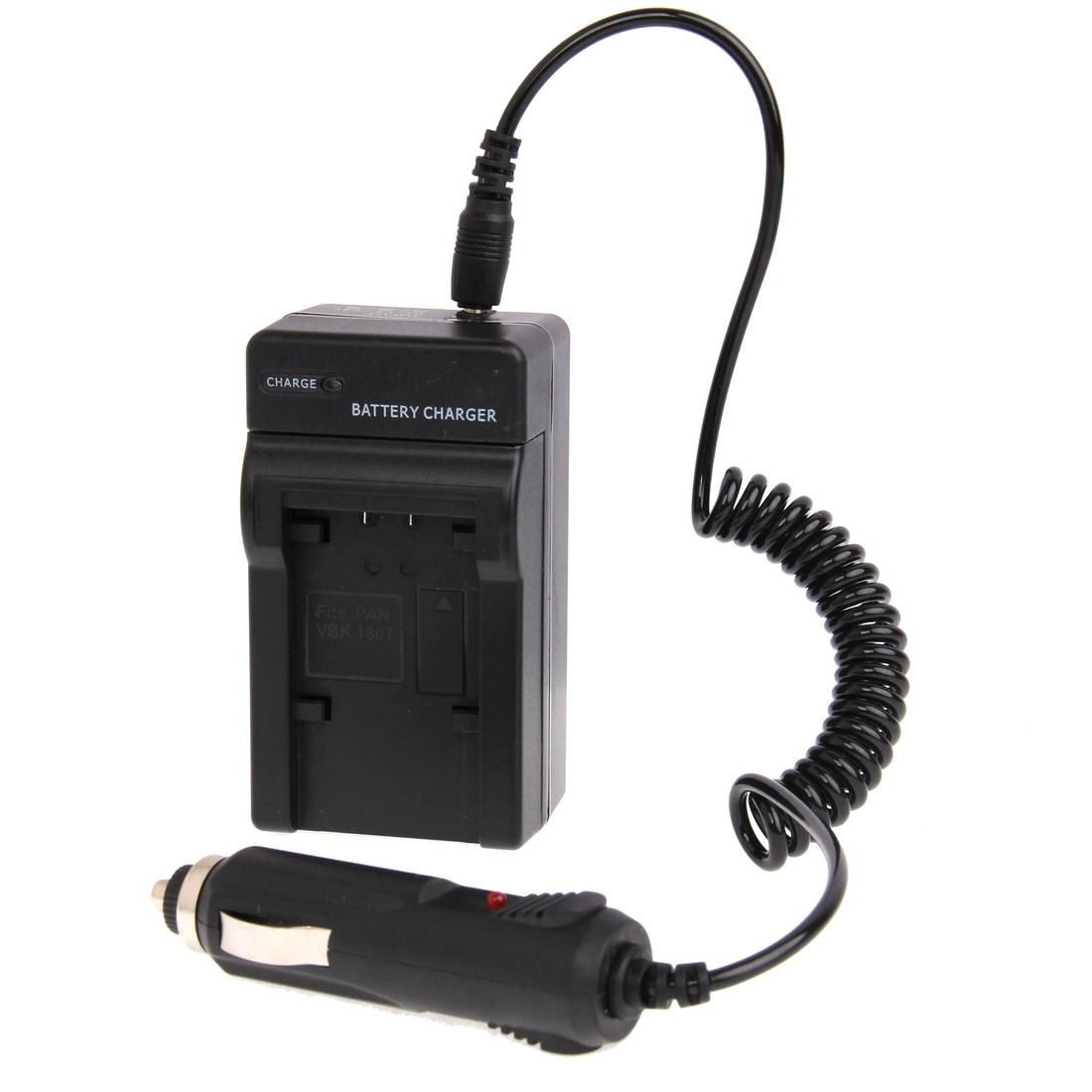 Digital Camera Battery Car Charger for Panasonic VBK180 (Black)
