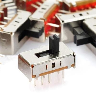 50 pcs S-23D07 0.3A 8-Pin Slide Switch (Silver)
