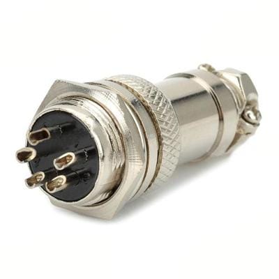 DIY 16mm 5-Pin GX16 Aviation Plug Socket Connector (Silver)