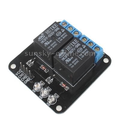 2 Channel 5V Relay Module for Arduino AVR PIC ARM MSP430 (Black)