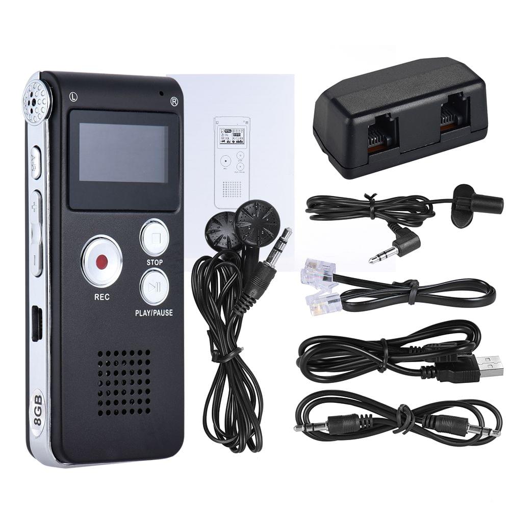 8GB Intelligent Digital Audio Voice Phone Recorder