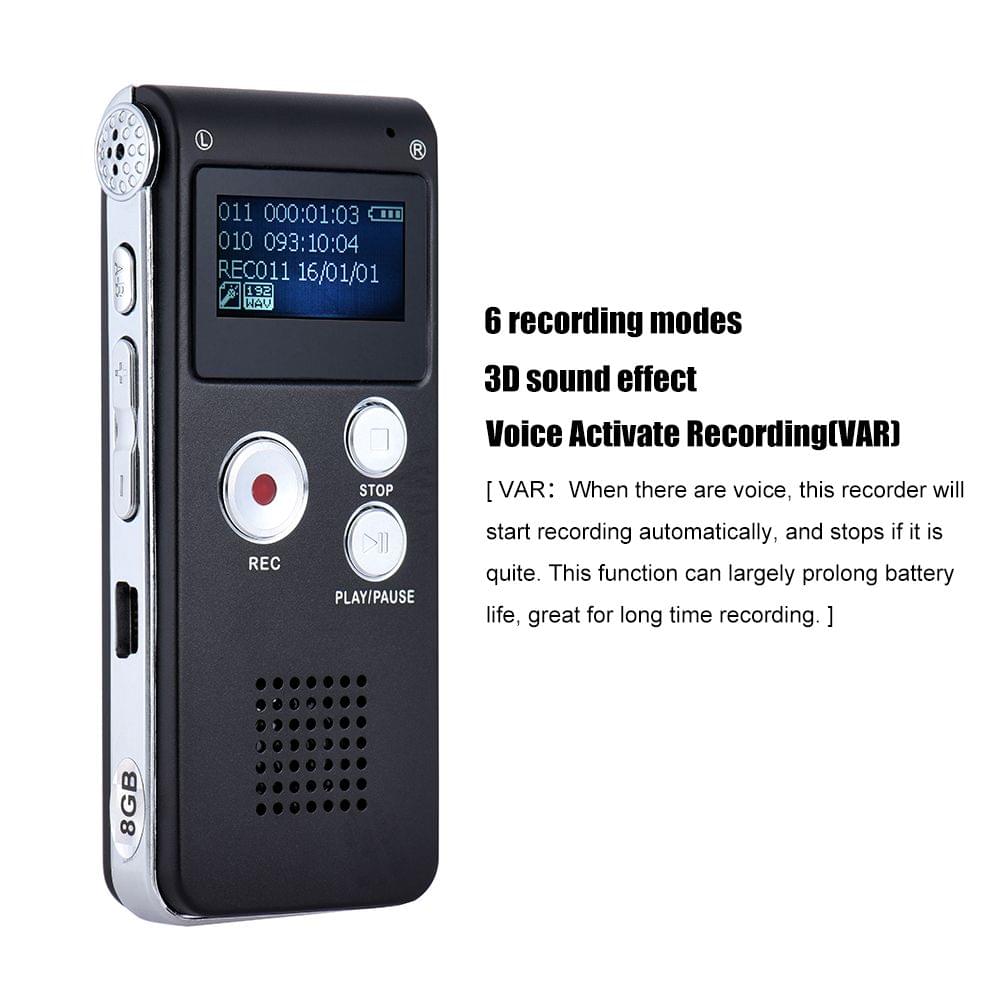8GB Intelligent Digital Audio Voice Phone Recorder