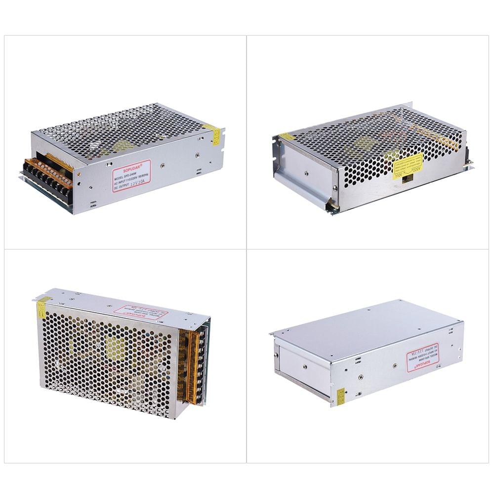 AC 110V/220V to DC 12V 240W 20A Switching Power Supply