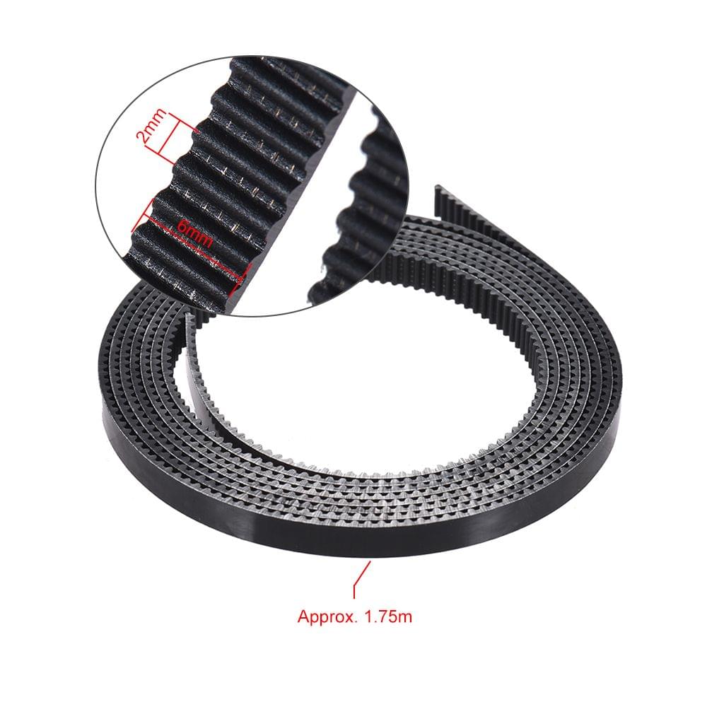2mm Pitch 6mm Wide Timing Belt PU Material with Steel Wire