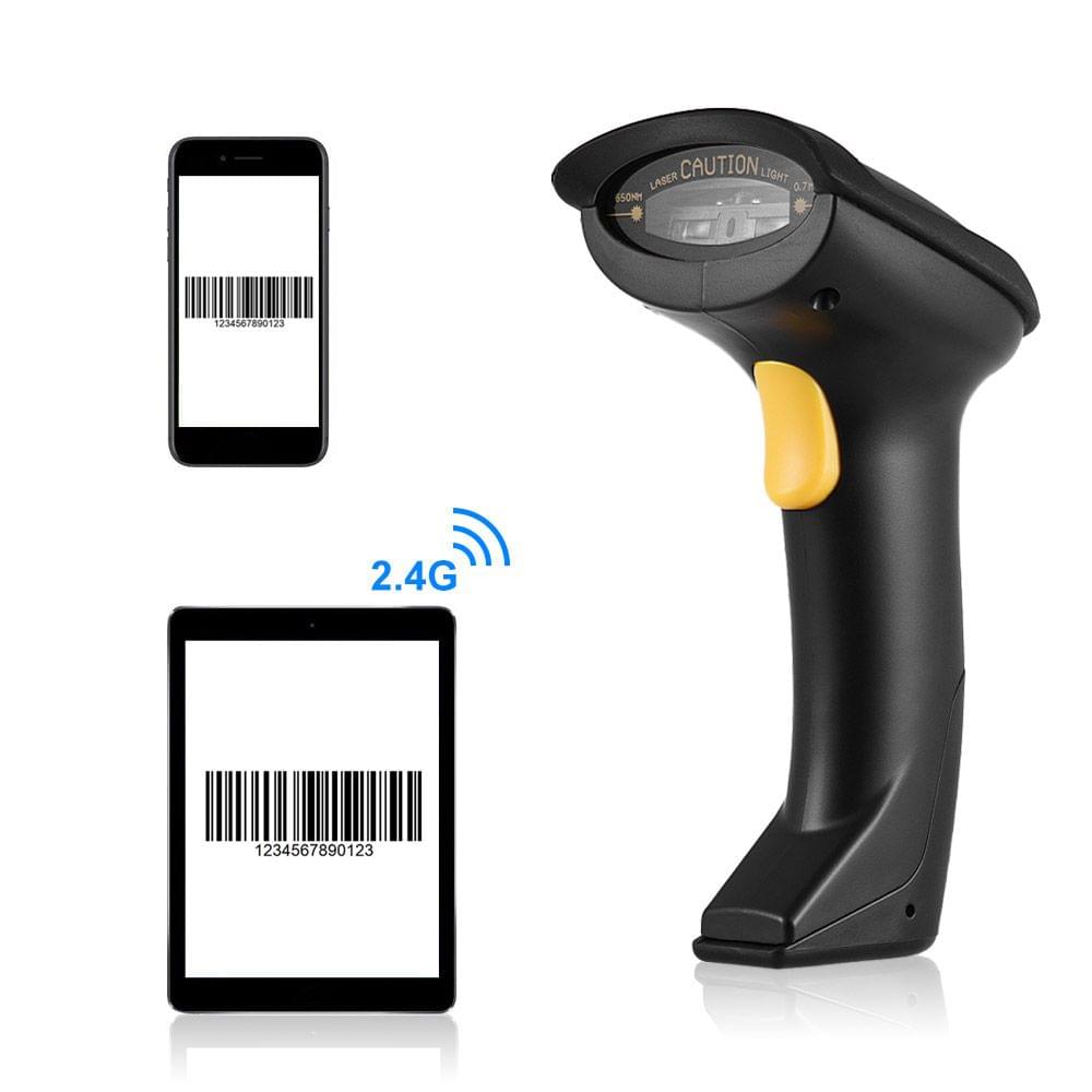 Bluetooth 4.0 Handheld 2.4G Wireless 1D Barcode Scanner CCD