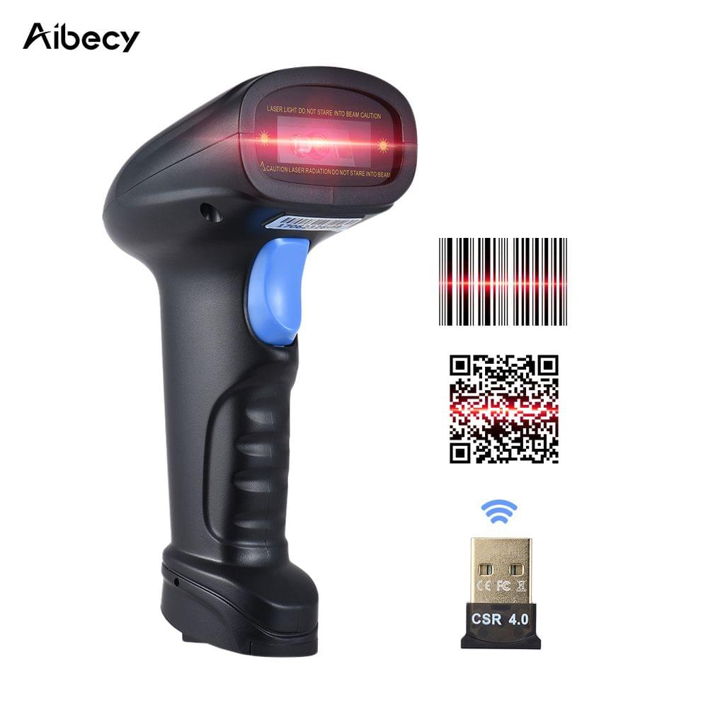 Aibecy BT Handheld Wireless 1D/2D/QR Barcode Scanner Bar