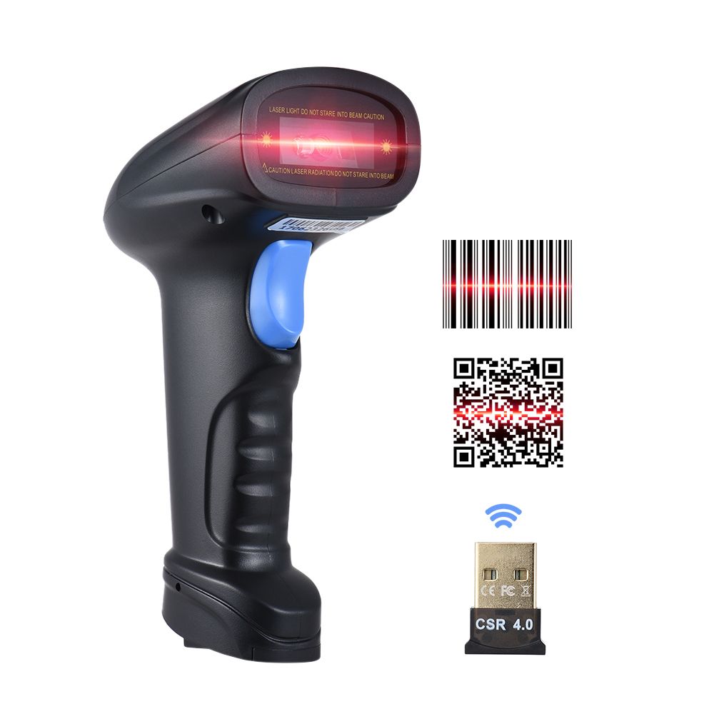 Aibecy BT Handheld Wireless 1D/2D/QR Barcode Scanner Bar