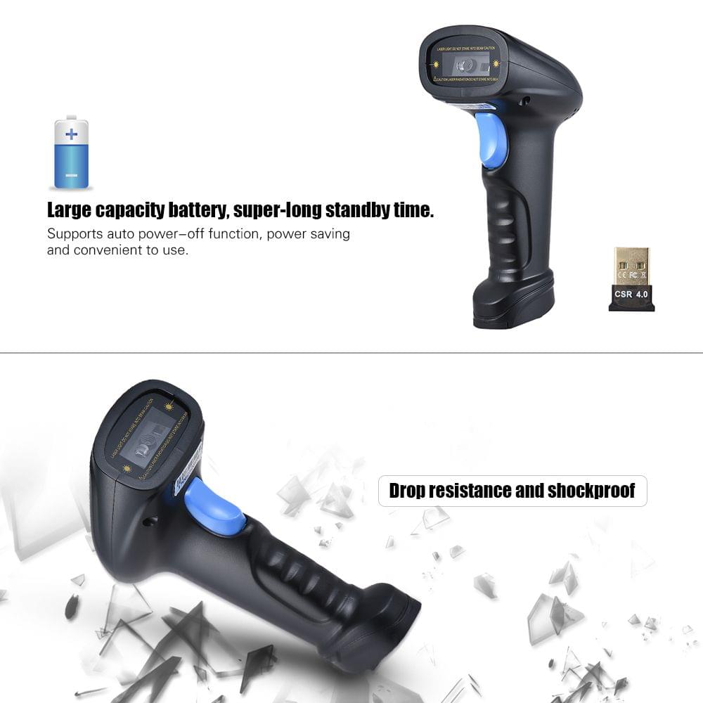 Aibecy BT Handheld Wireless 1D/2D/QR Barcode Scanner Bar