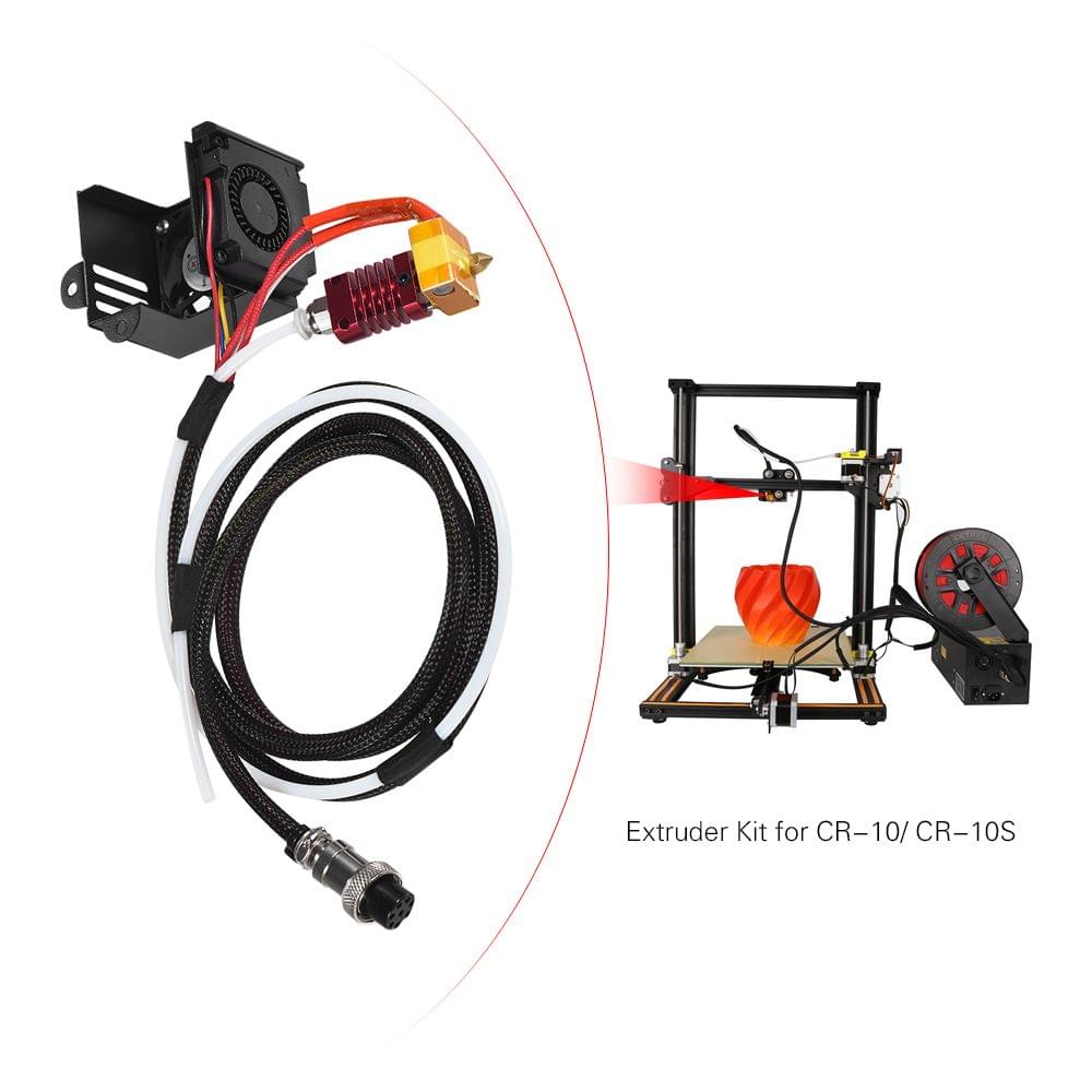 1pc Extruder Kits wth 0.4mm Output Nozzle Double Fans Fan