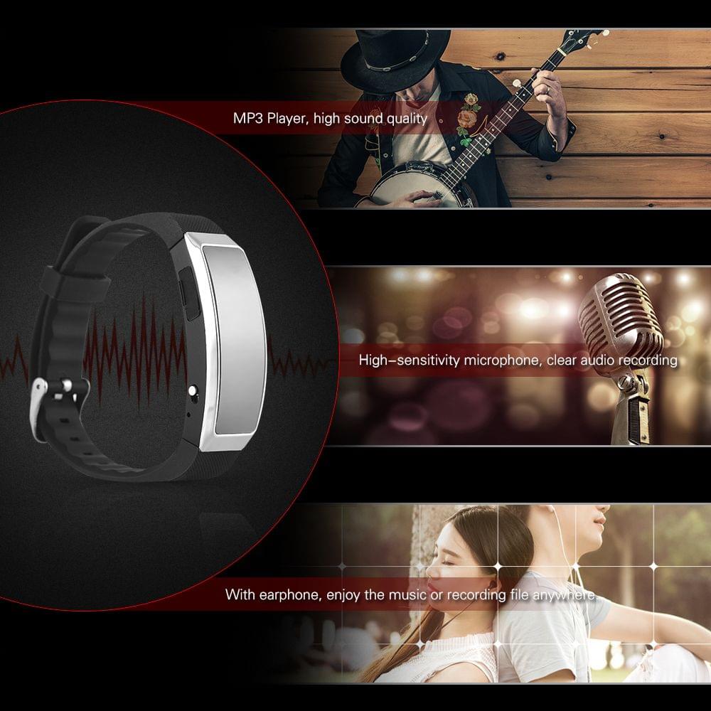 8G Digital Voice Recorder Wearable MP3 Music Player Voice