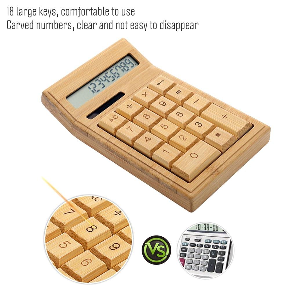 Eco-friendly Bamboo Electronic Calculator Counter Standard