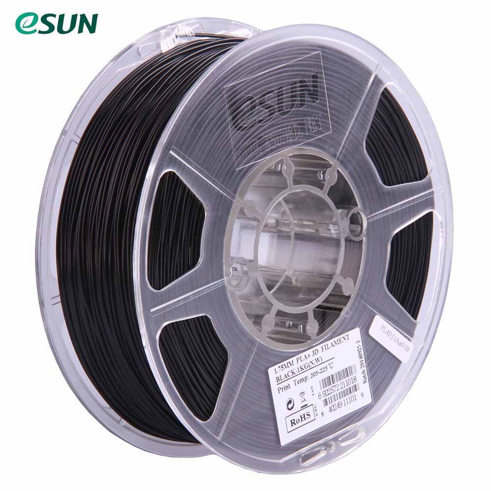 eSUN PLA+ 1.75mm Black 3D Printer Filament Corn Grain