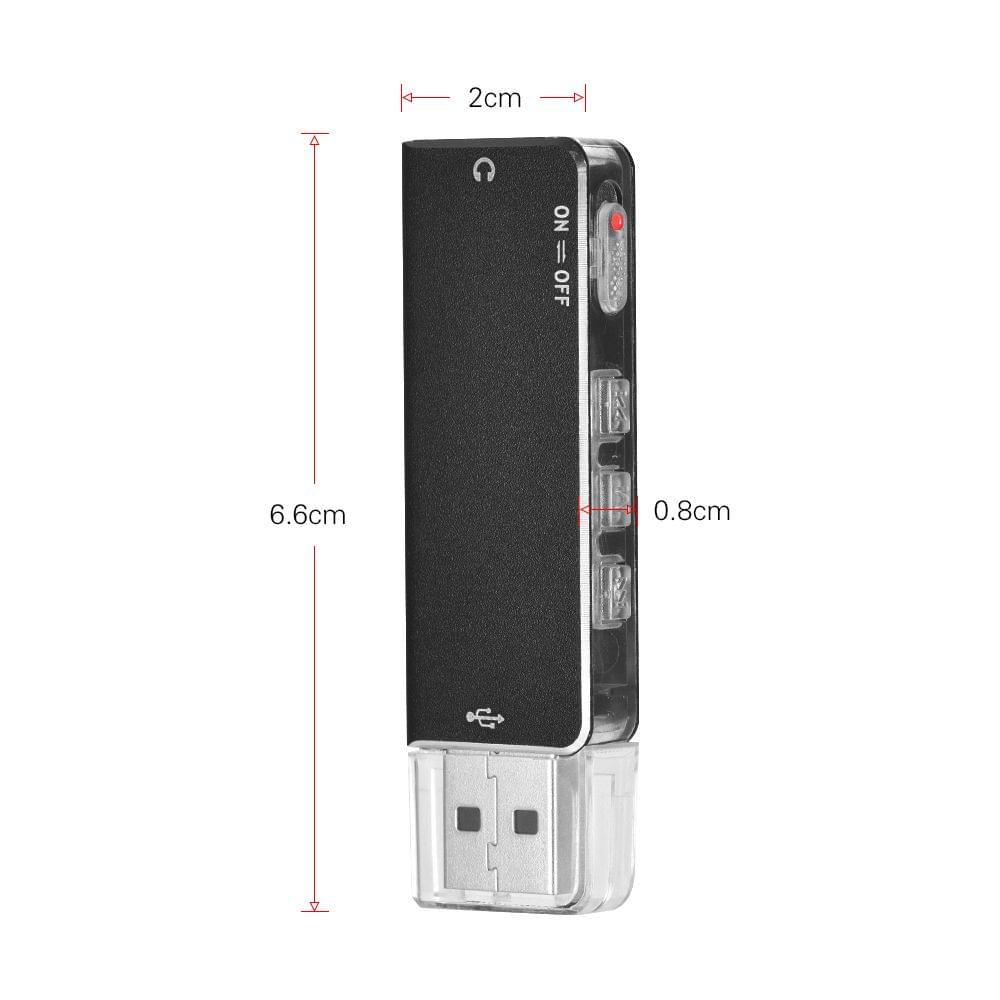 8GB USB Digital Audio Voice Recorder MP3 Music Player USB