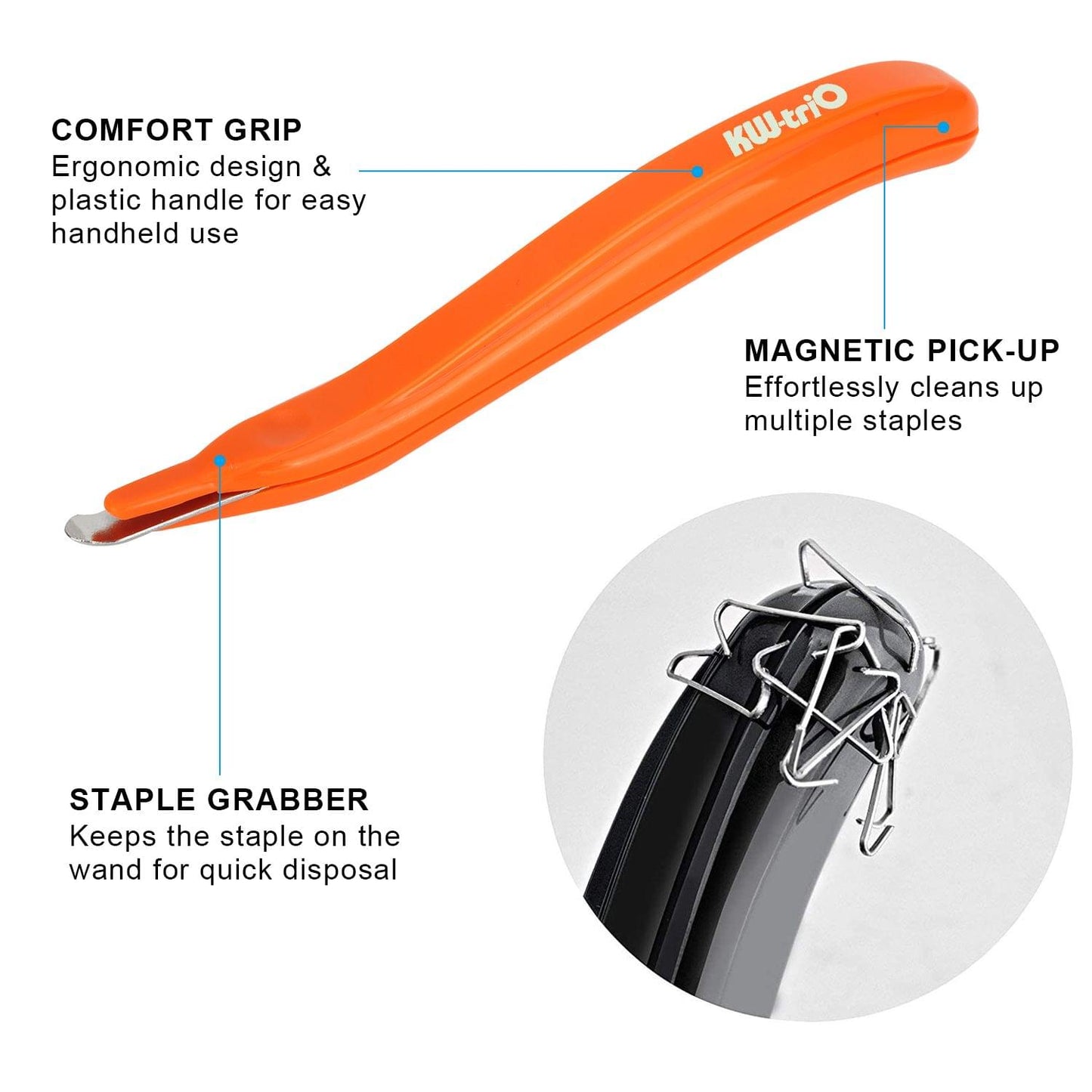 Portable Staple Remover Featured Easy Pull Pen-Type Magnetic