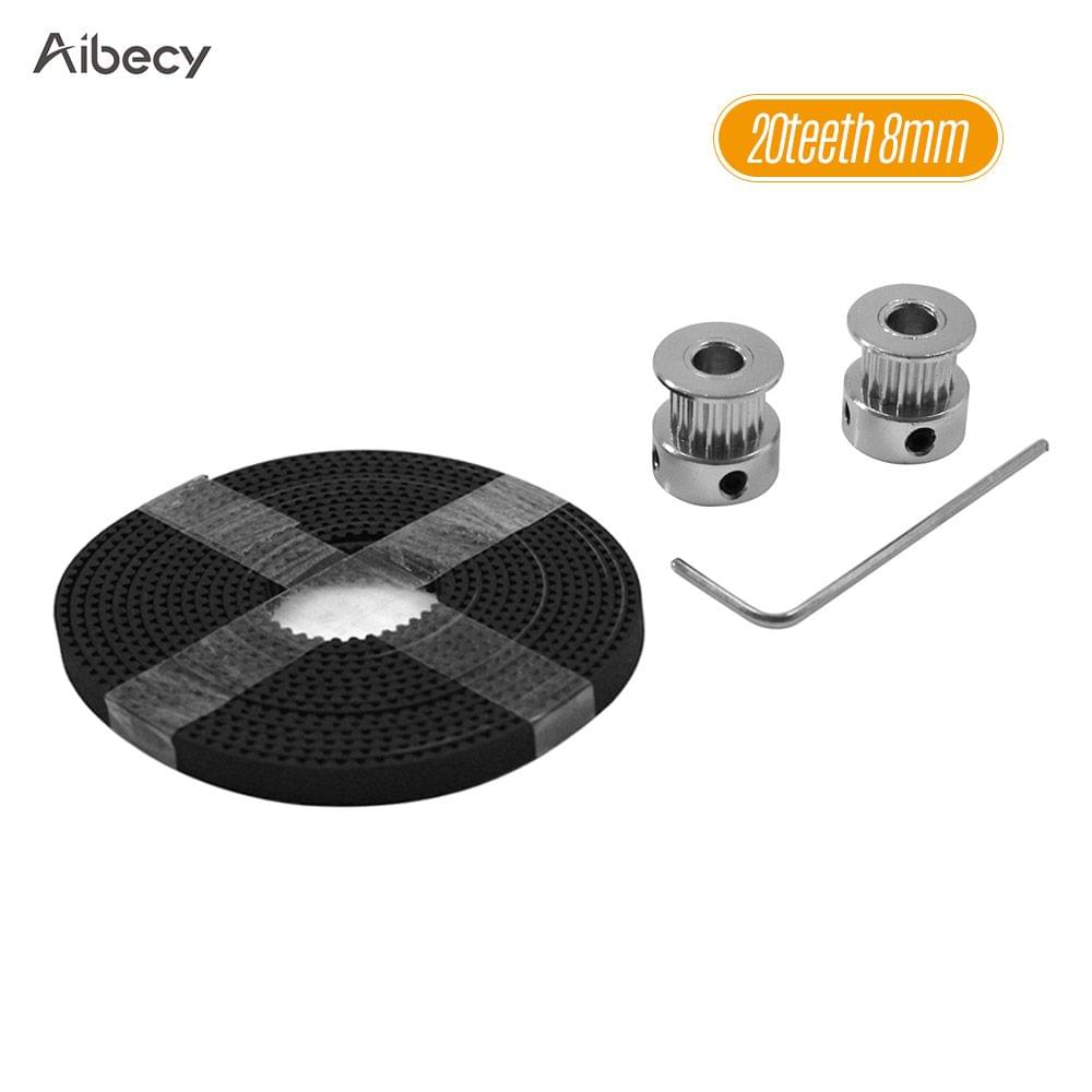 Aibecy 3D Printer Tool Kit 16 Teeth 20 Teeth Timing Aluminum - 20 teeth 8mm pulley&belts&wrench