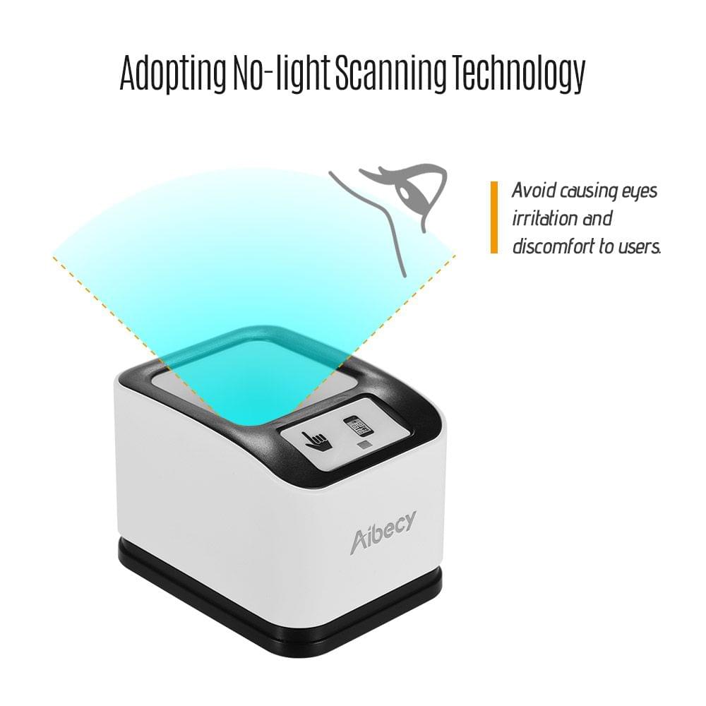 Aibecy 2200 1D/2D/QR Bar Code Scanner CMOS Image Desktop - USB interface