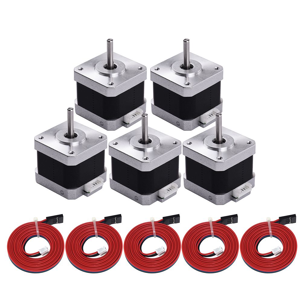 Aibecy 3D Printer 17HS4401 Stepper Motor 1.5A 40N.cm 4-Lead - 5 sets of 17HS4401&DuPont