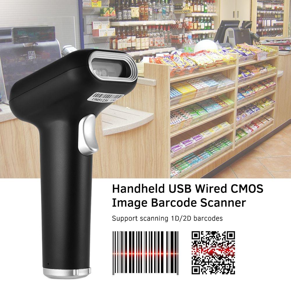 Handheld USB Wired CMOS Image Barcode Scanner 1D 2D QR