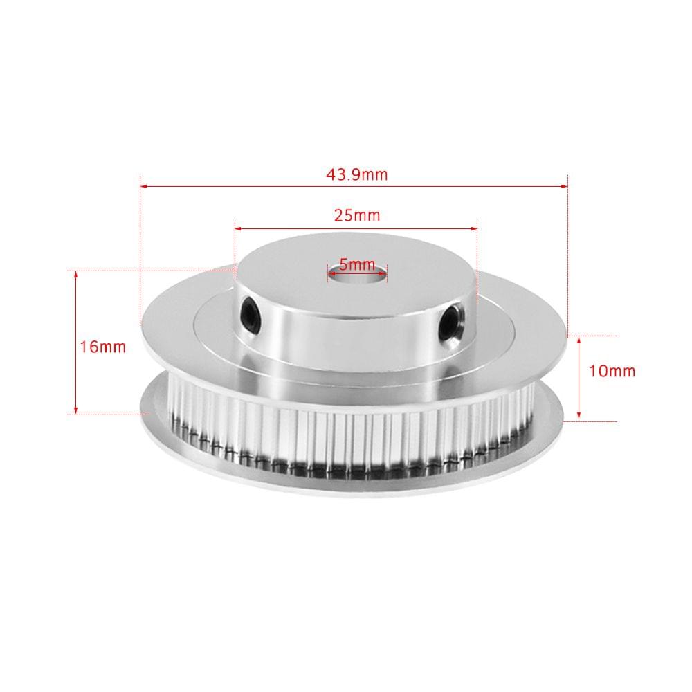 Aibecy Aluminum GT2 Timing Pulley 60 Teeth 60T 5mm Bore - 5mm Bore