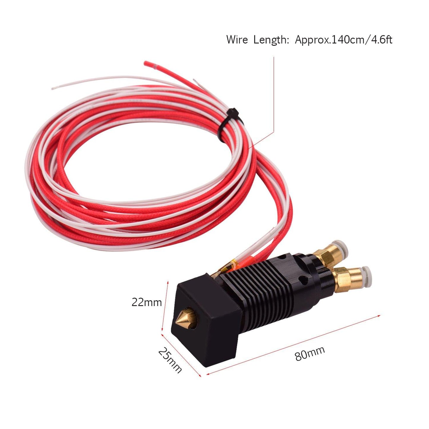 Aibecy 2 in 1 Out Dual Color Metal Hotend Extruder Kit with - 12V