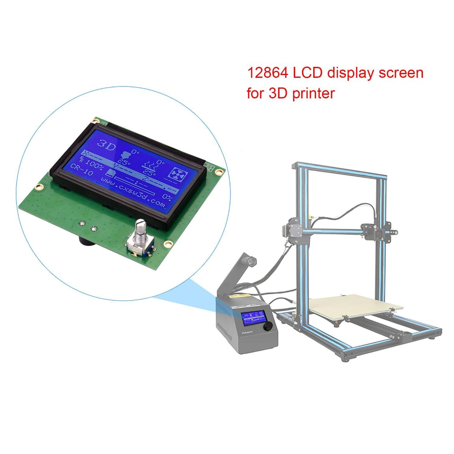 Aibecy 3D Printer Parts 12864 LCD Display Screen with Cable