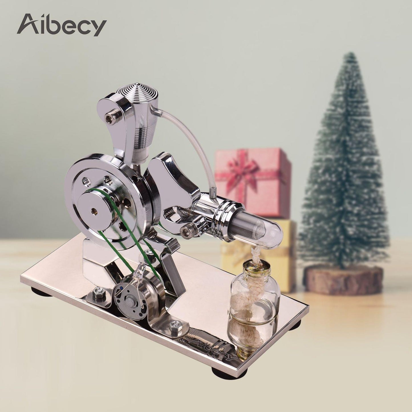 Aibecy Hot Air Stirling Engine Motor Model kit Aluminum