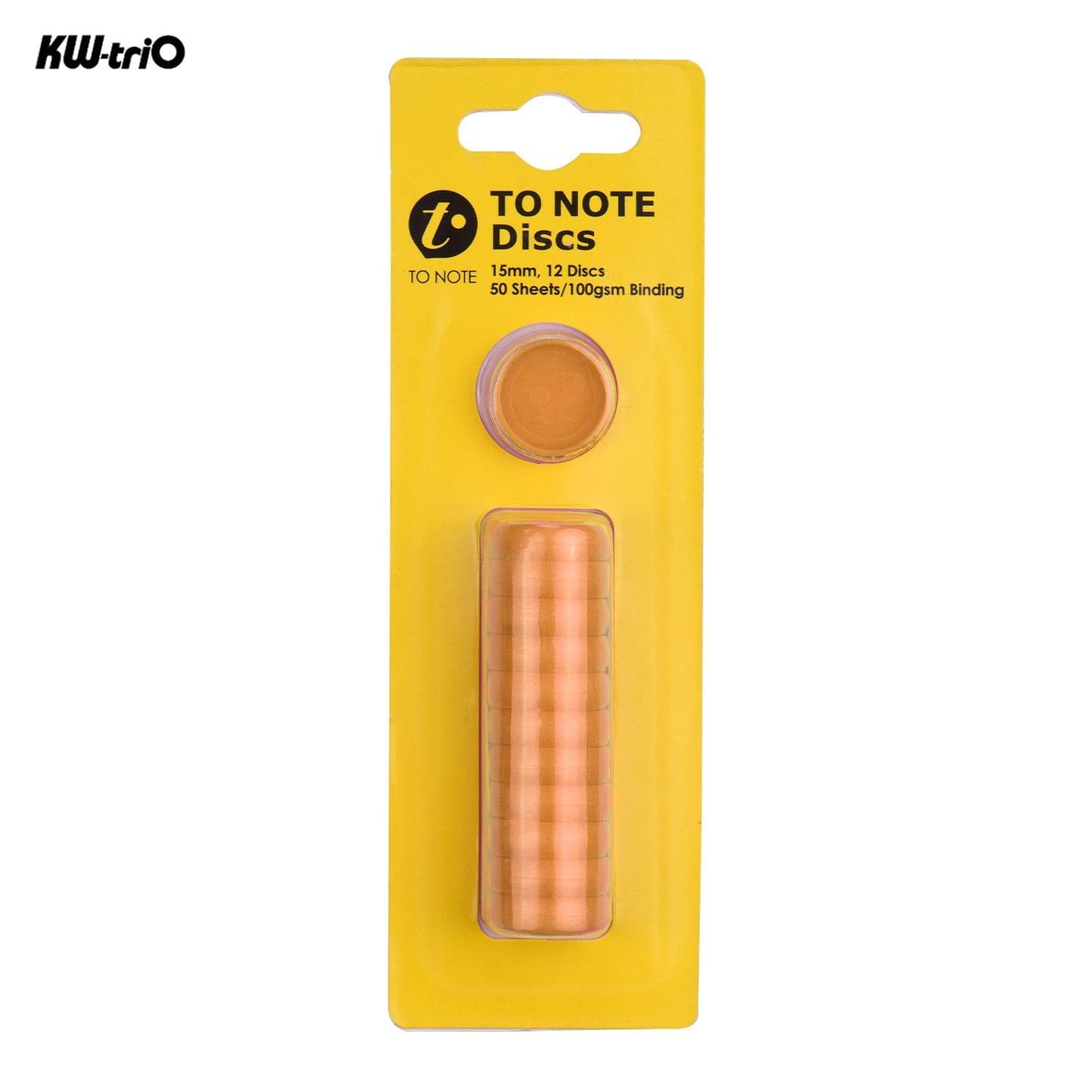 KW-trio 12pcs DIY Disc Binding Ring T-type Mushroom Hole - 15mm Diameter