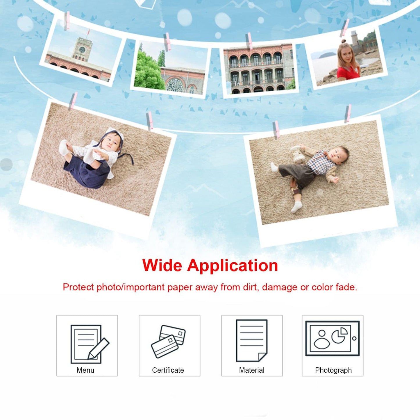 A4 Laminating Film Pouches Protection Sheet 3.9mil 100pc/set - 100mic(3.9mil)