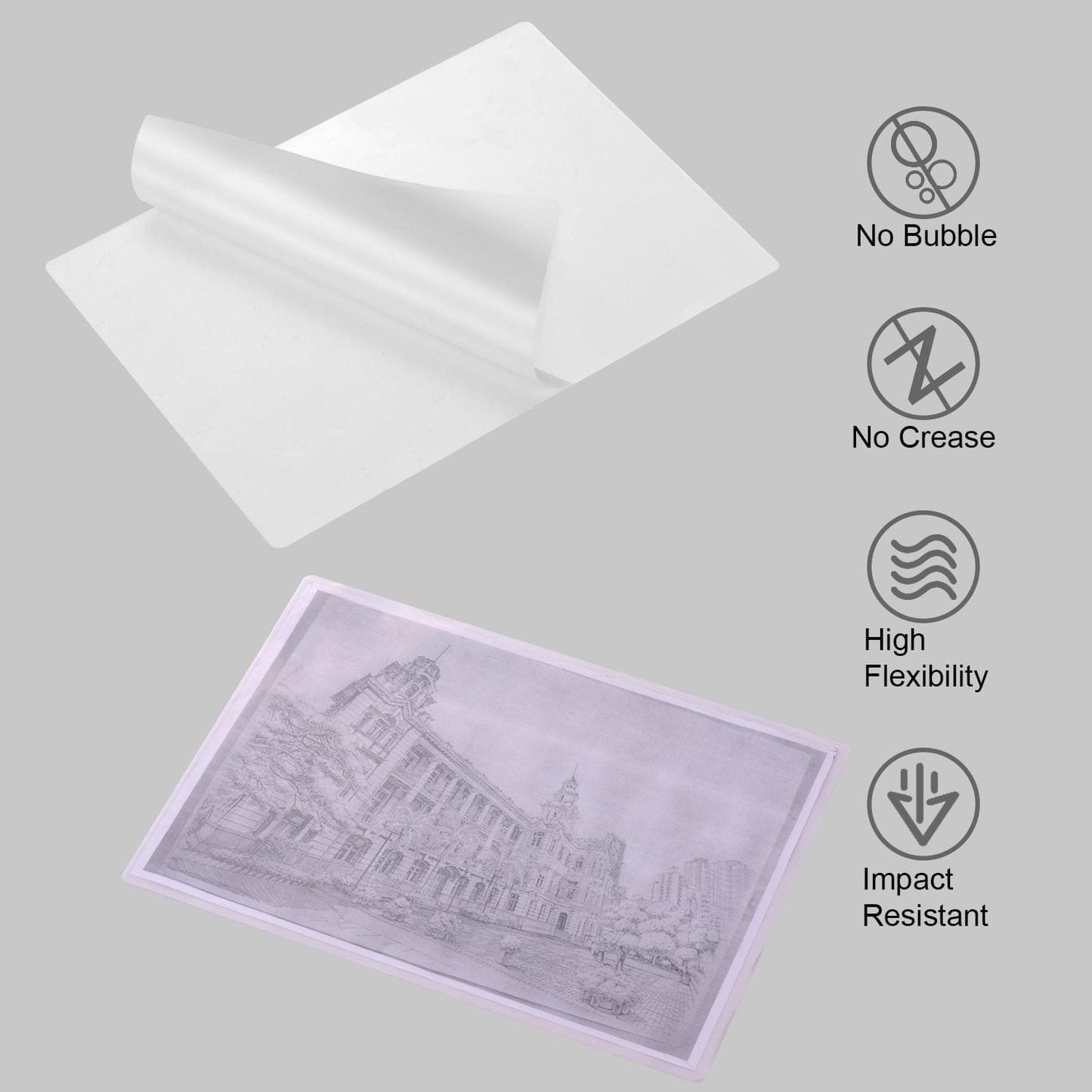 A4 Laminating Film Pouches Protection Sheet 3.9mil 100pc/set - 100mic(3.9mil)