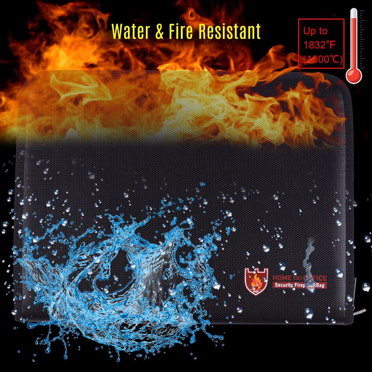 Fireproof Business File Folder Organizer Writing Pad with