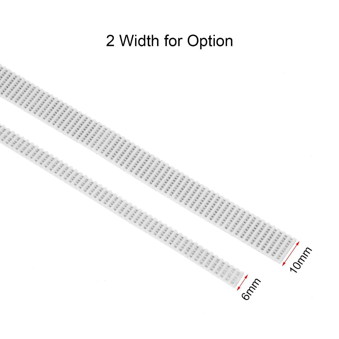 3D Printer Parts 10 Meters White GT2 Timing Belt Open - Width 10mm