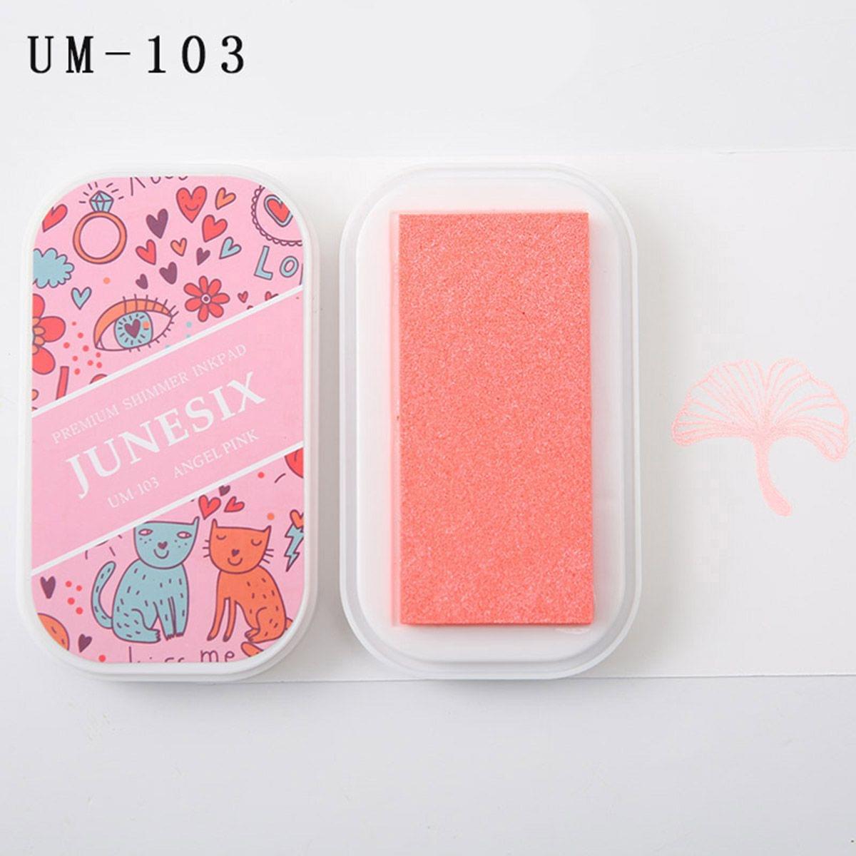 Cute Ink Pad Metal Bright Color Acid-Free Non-Toxic Inkpad - UM-103 Angel Pink