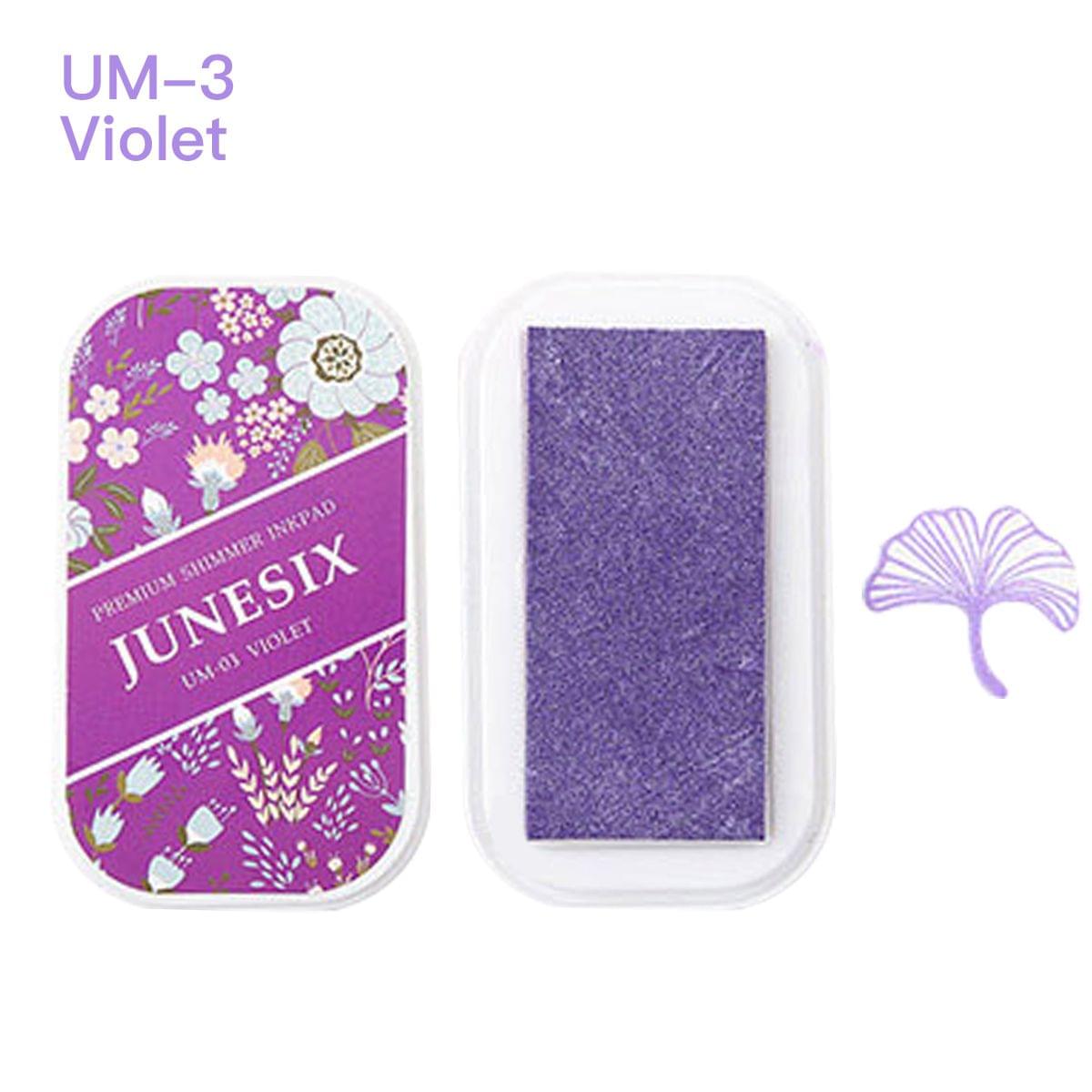 Cute Ink Pad Metal Bright Color Acid-Free Non-Toxic Inkpad - UM-3 Violet