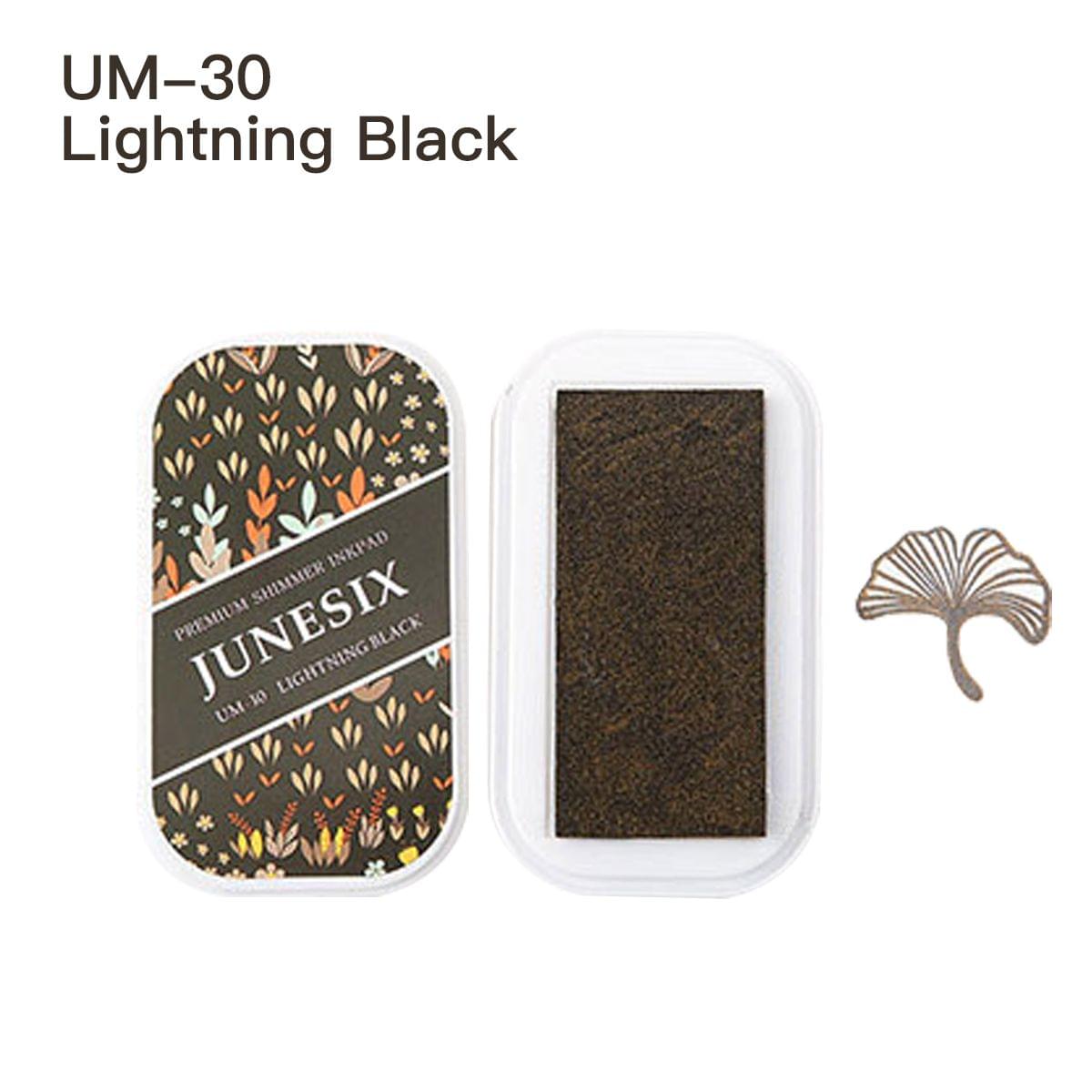 Cute Ink Pad Metal Bright Color Acid-Free Non-Toxic Inkpad - UM-30 Lightning Black