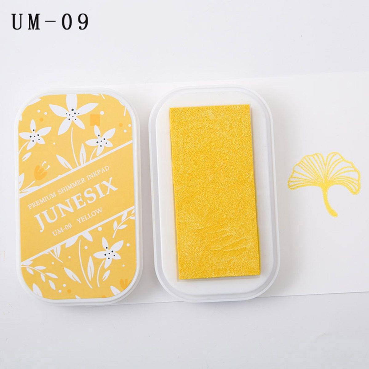 Cute Ink Pad Metal Bright Color Acid-Free Non-Toxic Inkpad - UM-9 Yellow