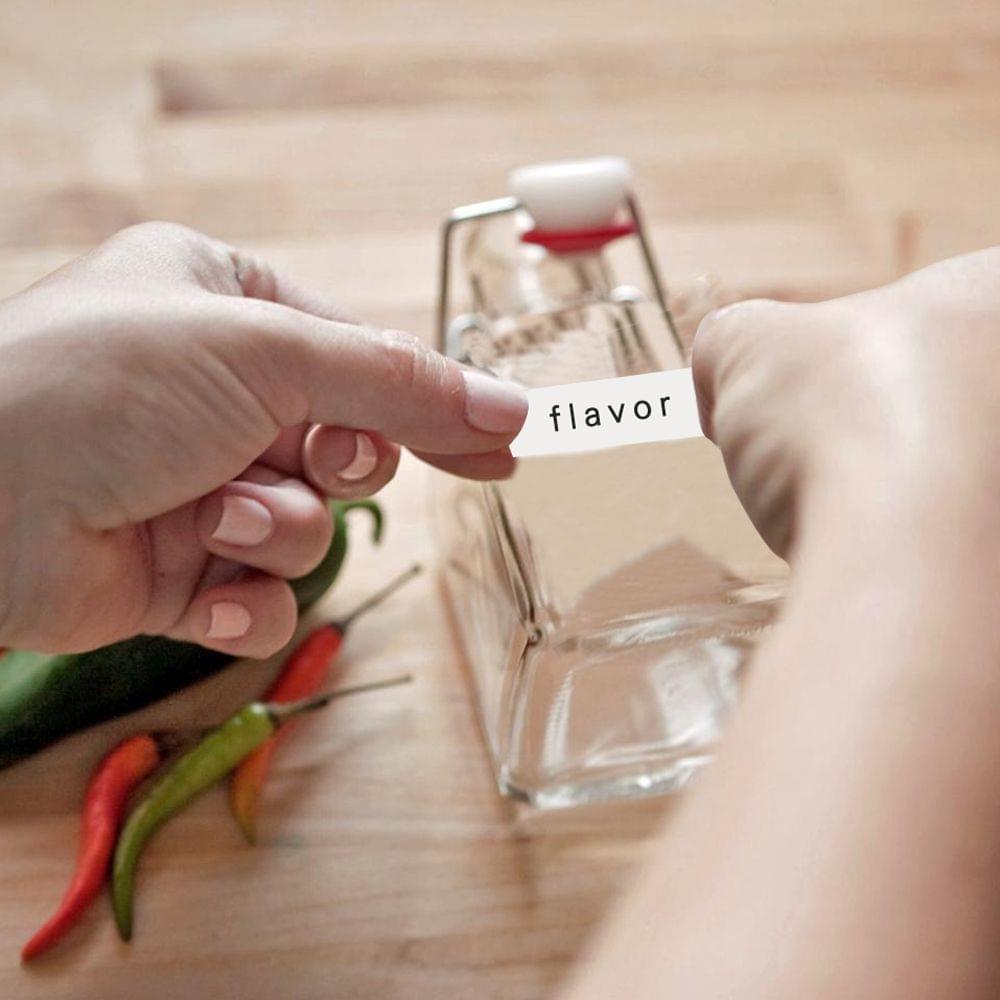 9mm Label Tape Compatible Tape Cartridge Ribbon Replacement - 9mm White on Clear