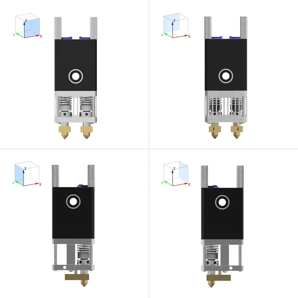 UM2 Dual Print Head Extruder Full Kit with 0.4mm