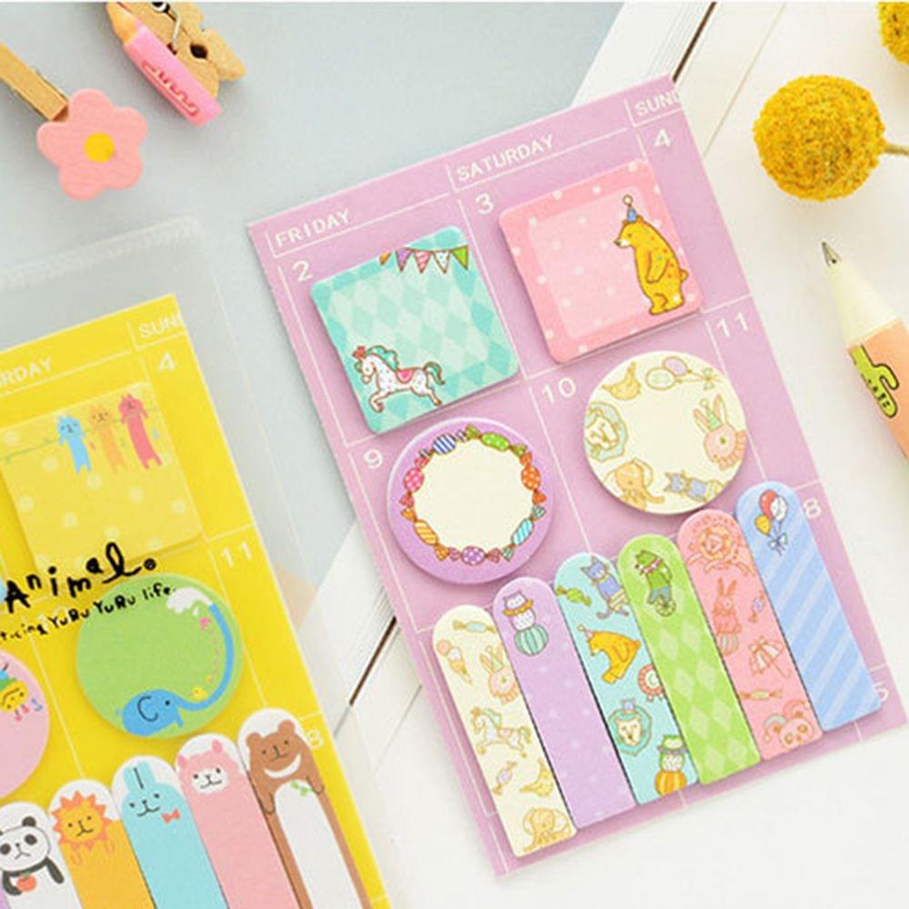 Cute Cartoon Animal Sticky Notes Self Adhesive Week Plan - Style 6
