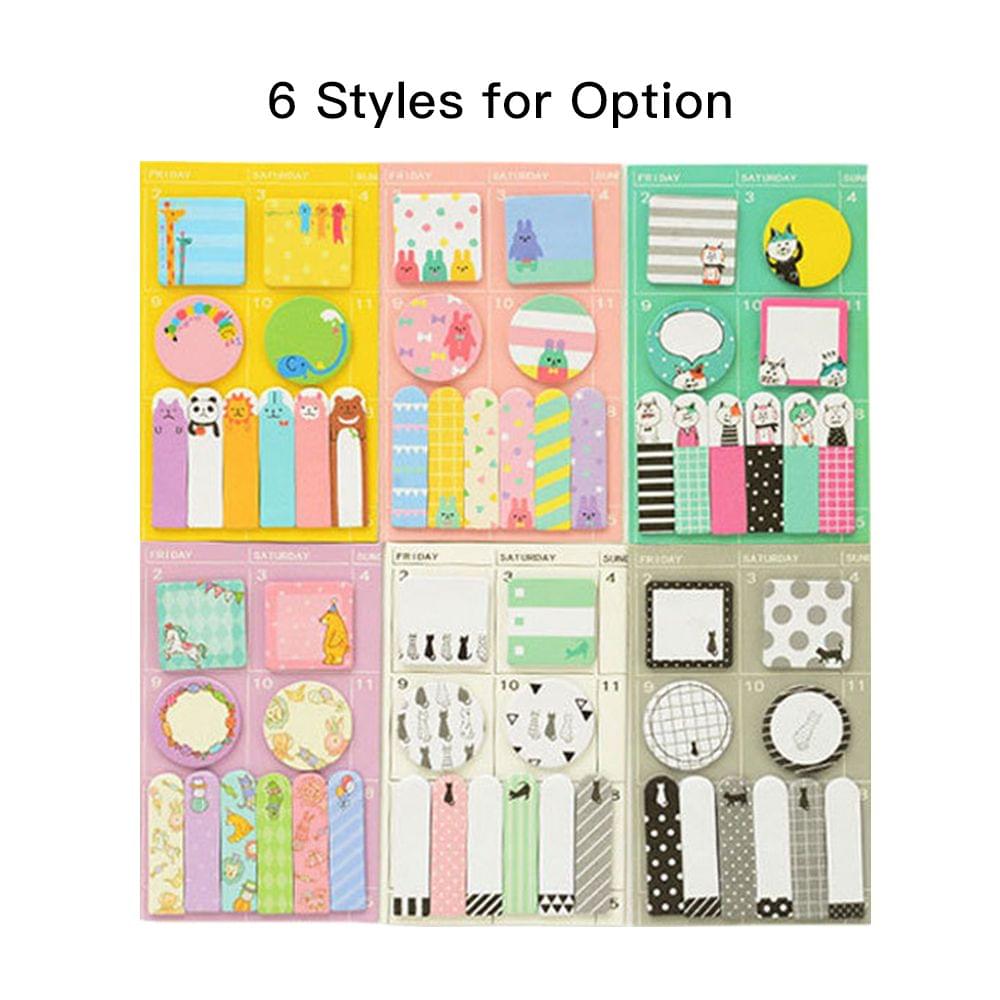 Cute Cartoon Animal Sticky Notes Self Adhesive Week Plan - Style 6