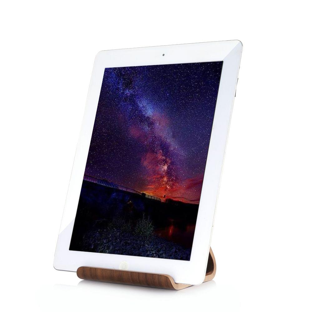 Samdi Walnut Wooden Phone Tablet Stand Holder Dock Station