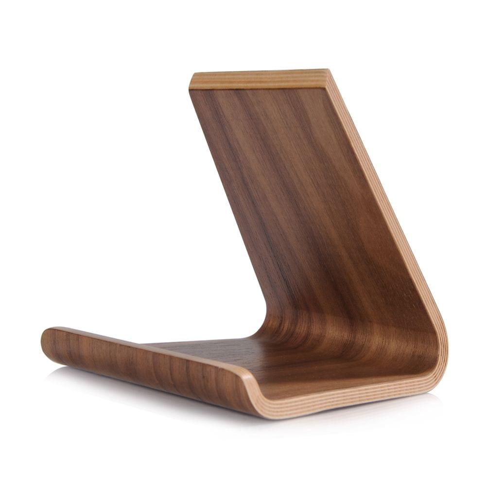 Samdi Walnut Wooden Phone Tablet Stand Holder Dock Station