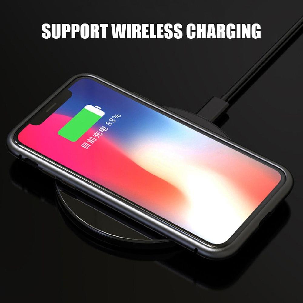 Metal-rimmed Mobile Phone Case Hardened Glass Magnetic - 5
