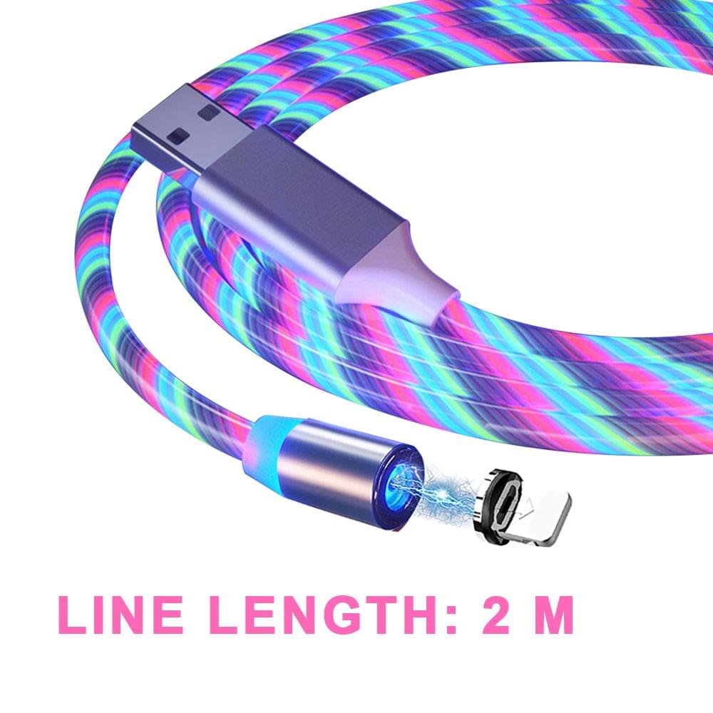1M / 2M Magnetic Charging Cable Fast Charge Mobile Phone - 2M & for iOS